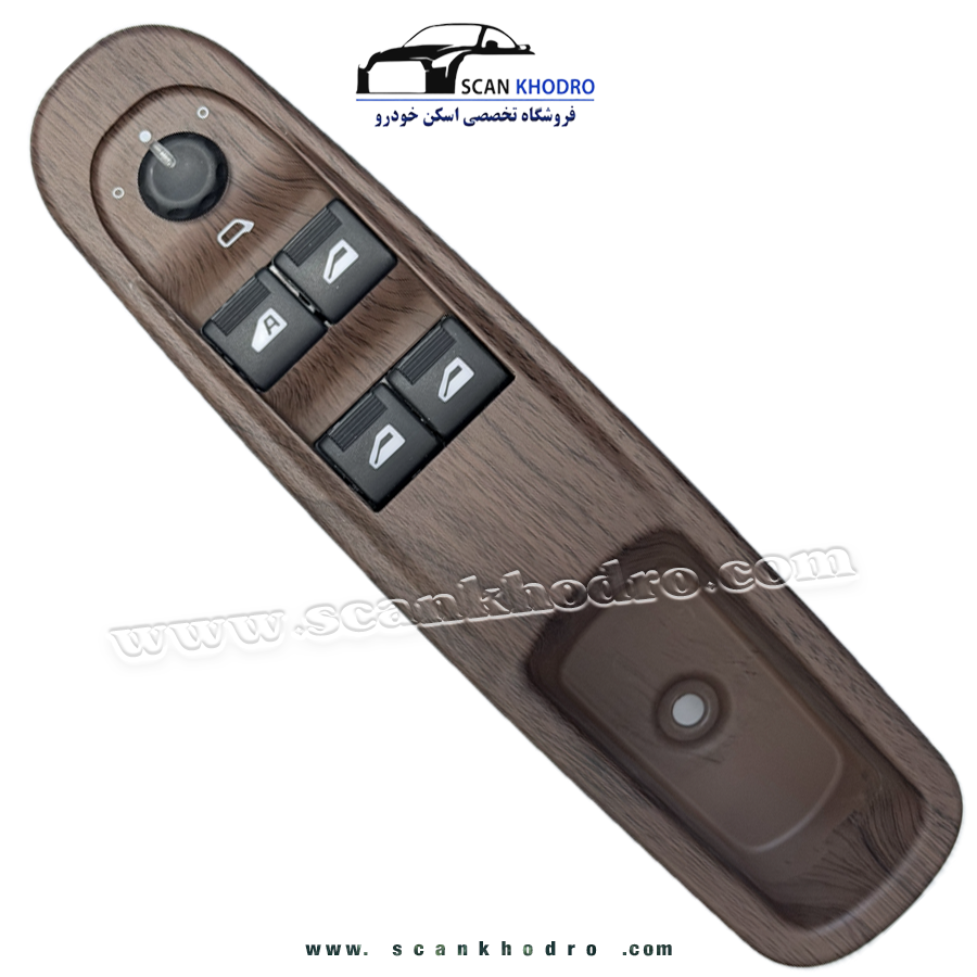 مجموعه کلید شیشه بالابر پژو پارس ، جلو چپ ، کروز ( اکوماکس )