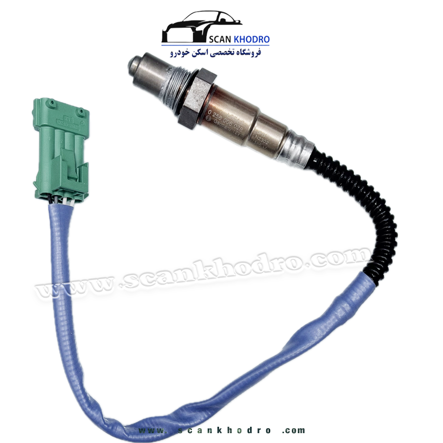 سنسور اکسیژن - بوش - سوکت سبز - 4 سیم اصلی
